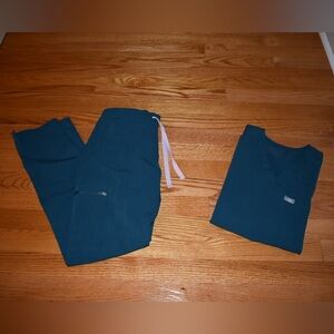 Figs Scrub Set - Caribbean Blue